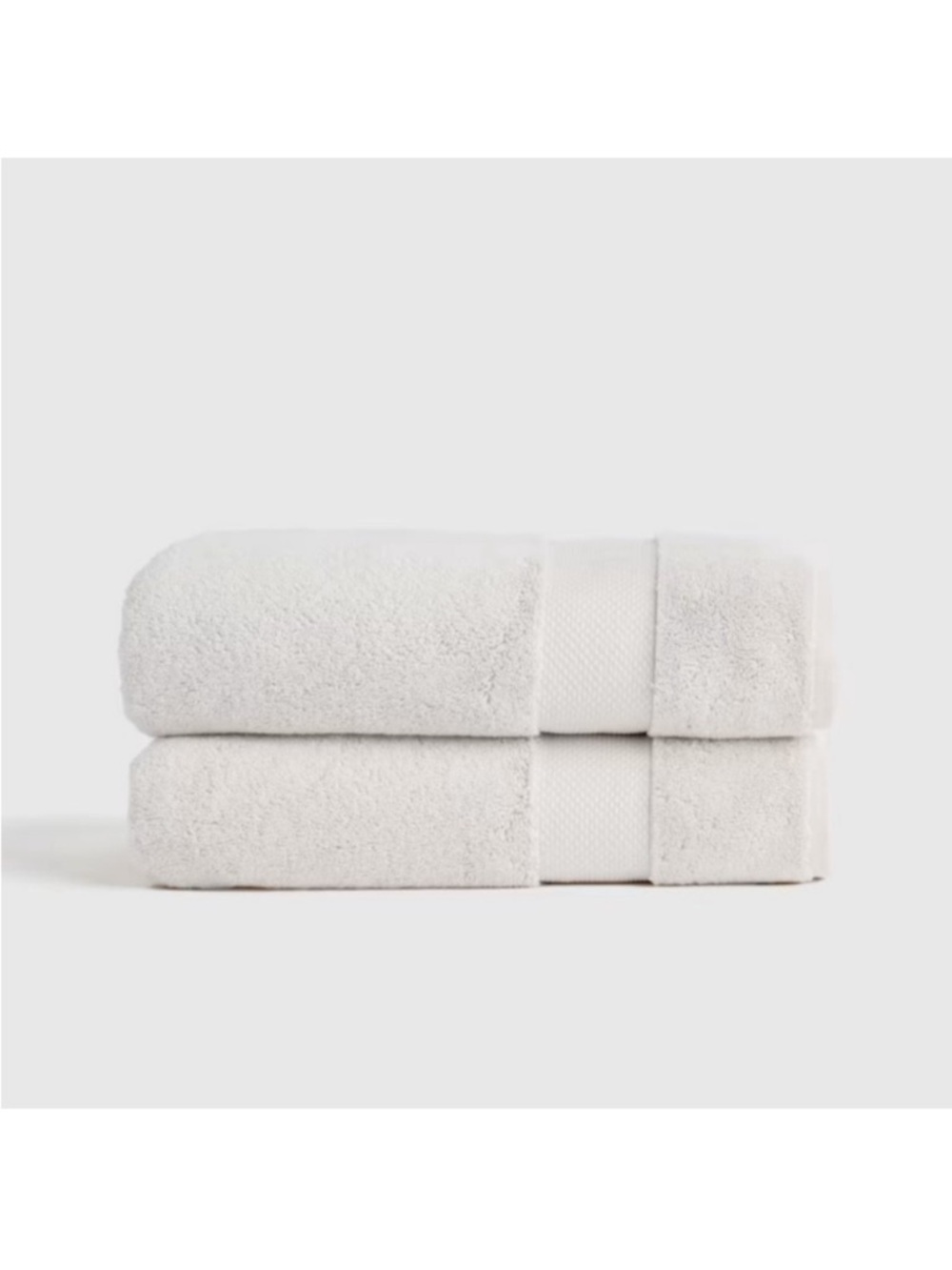 QUINCE Set Of 2 Turkish Classic Hand Towels Silver 7257